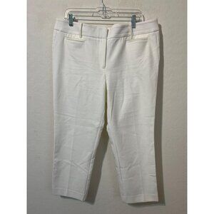 Ann Taylor Loft White Capri Marisa Sz 14 Like New Condition